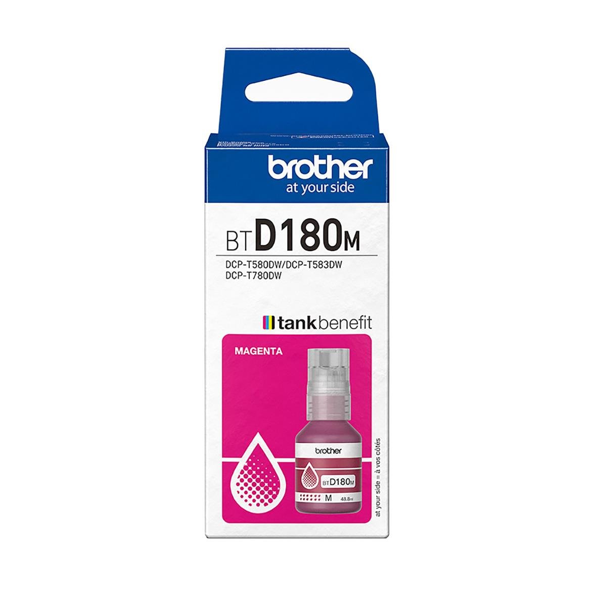 Magenta bläckpatron Brother 5000sid BTD180M i förpackning