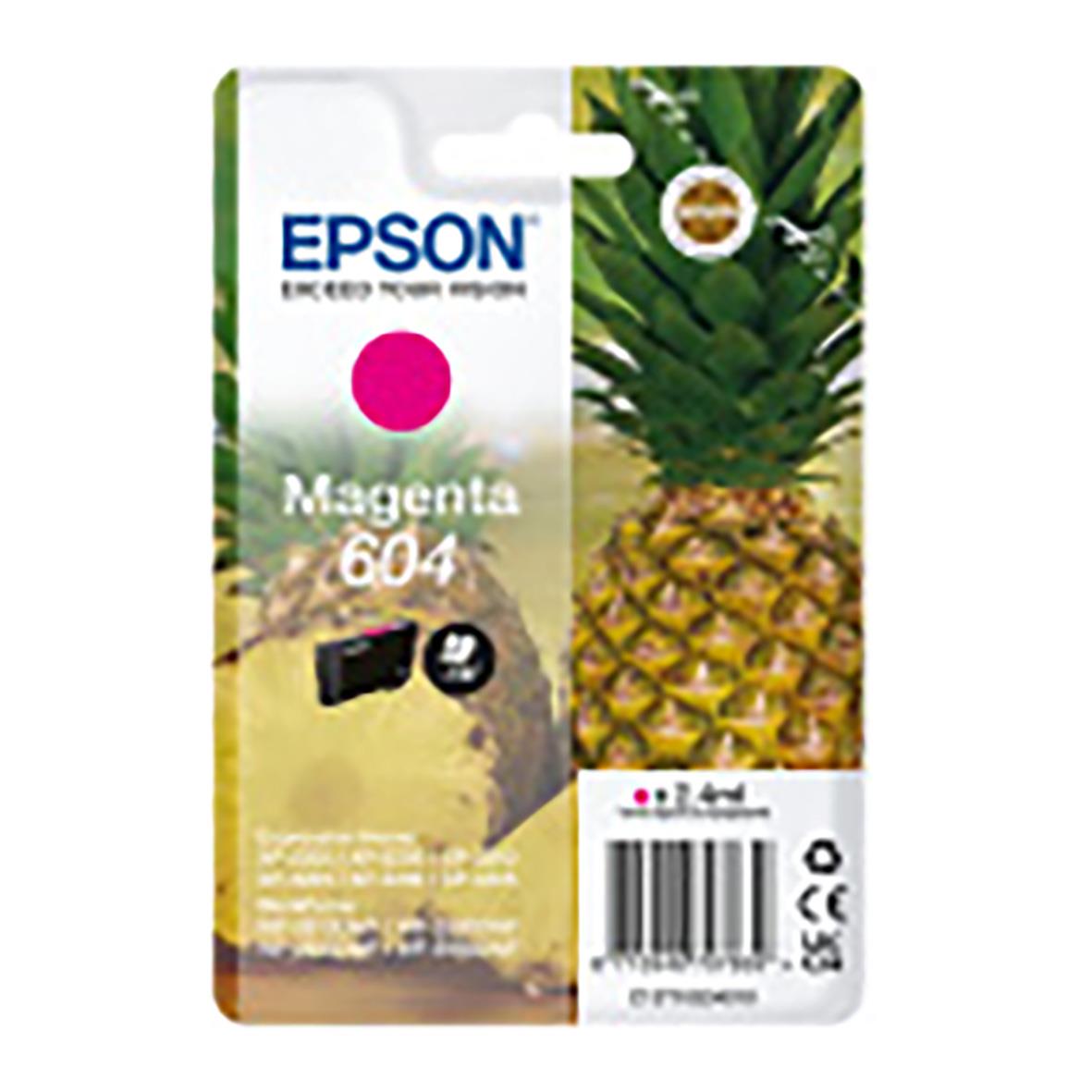 Epson T604 magentafärgad bläckpatron för skrivare, 2,4 ml