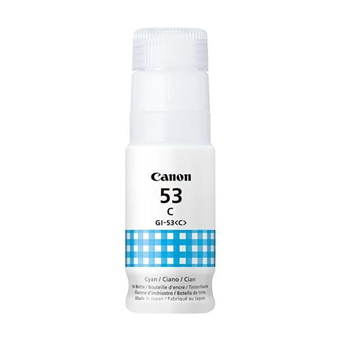 Bläckpatron Canon Tank GI-53 Cyan i vit behållare