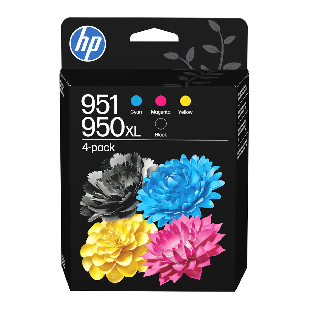 HP 951 CMY/950 svart och färgpatron 4-pack