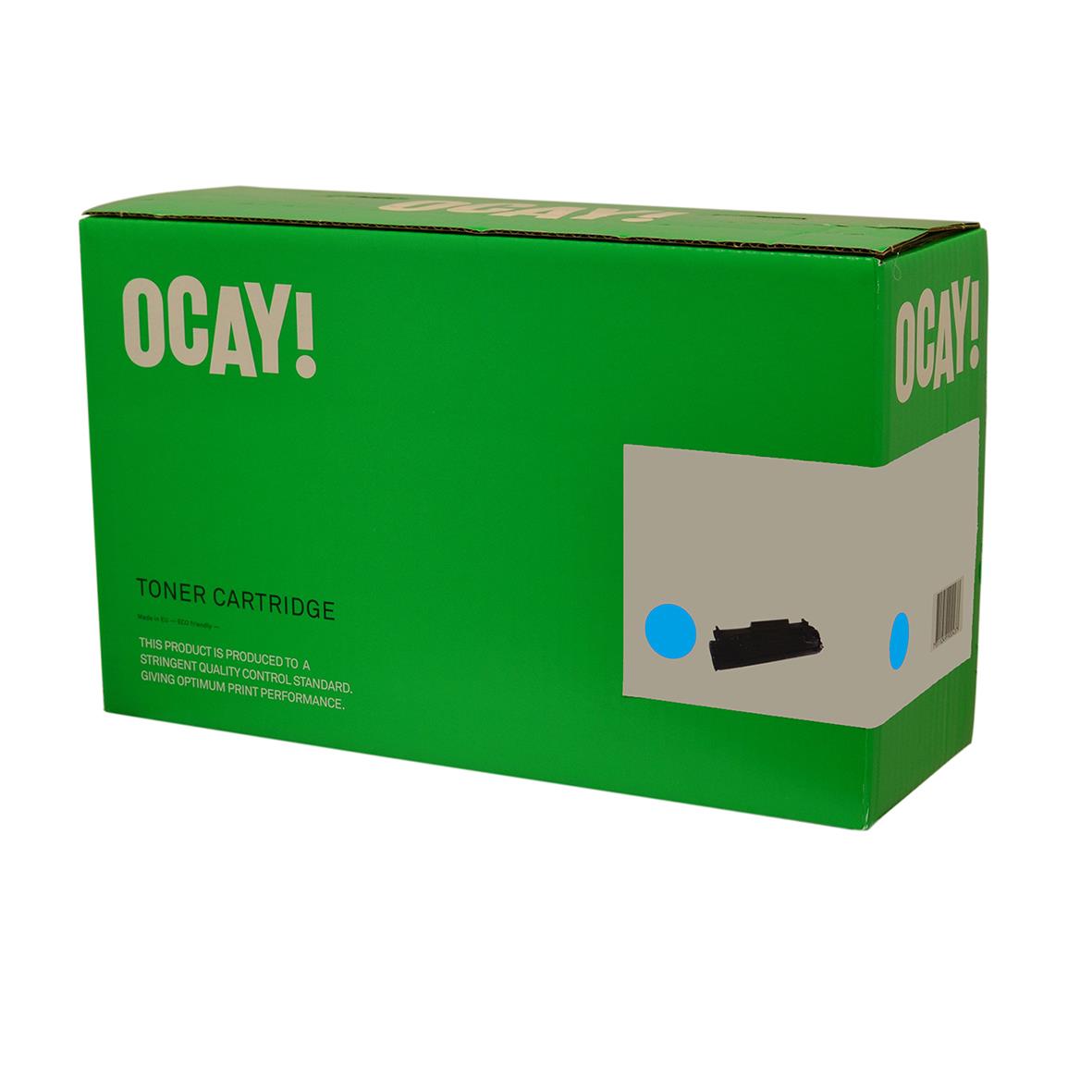 Grön förpackning för laser tonerkassett AO OKI 2000 sidor Cyan