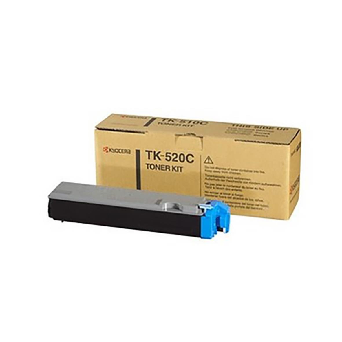 Kyocera TK-520C lasertoner cyan för 6000 sidor med kartong