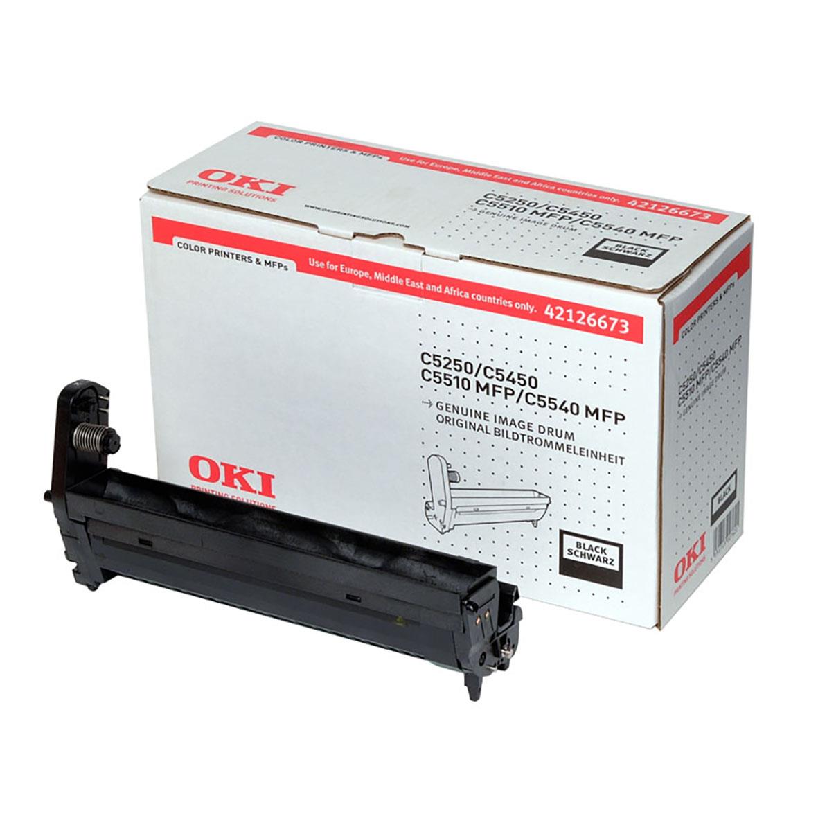 Svart OKI-trumma för C5250/C5450/C5510 skrivare