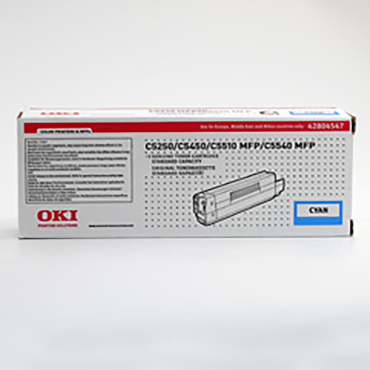 Cyan lasertoner för OKI 42804547 i originalförpackning