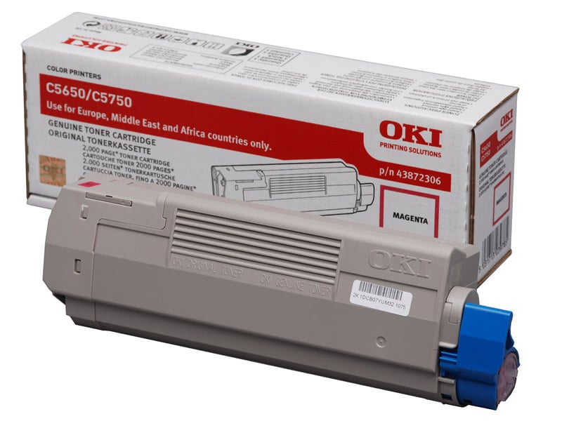 OKI magentatoner 43872306 för laser skrivare, i förpackning