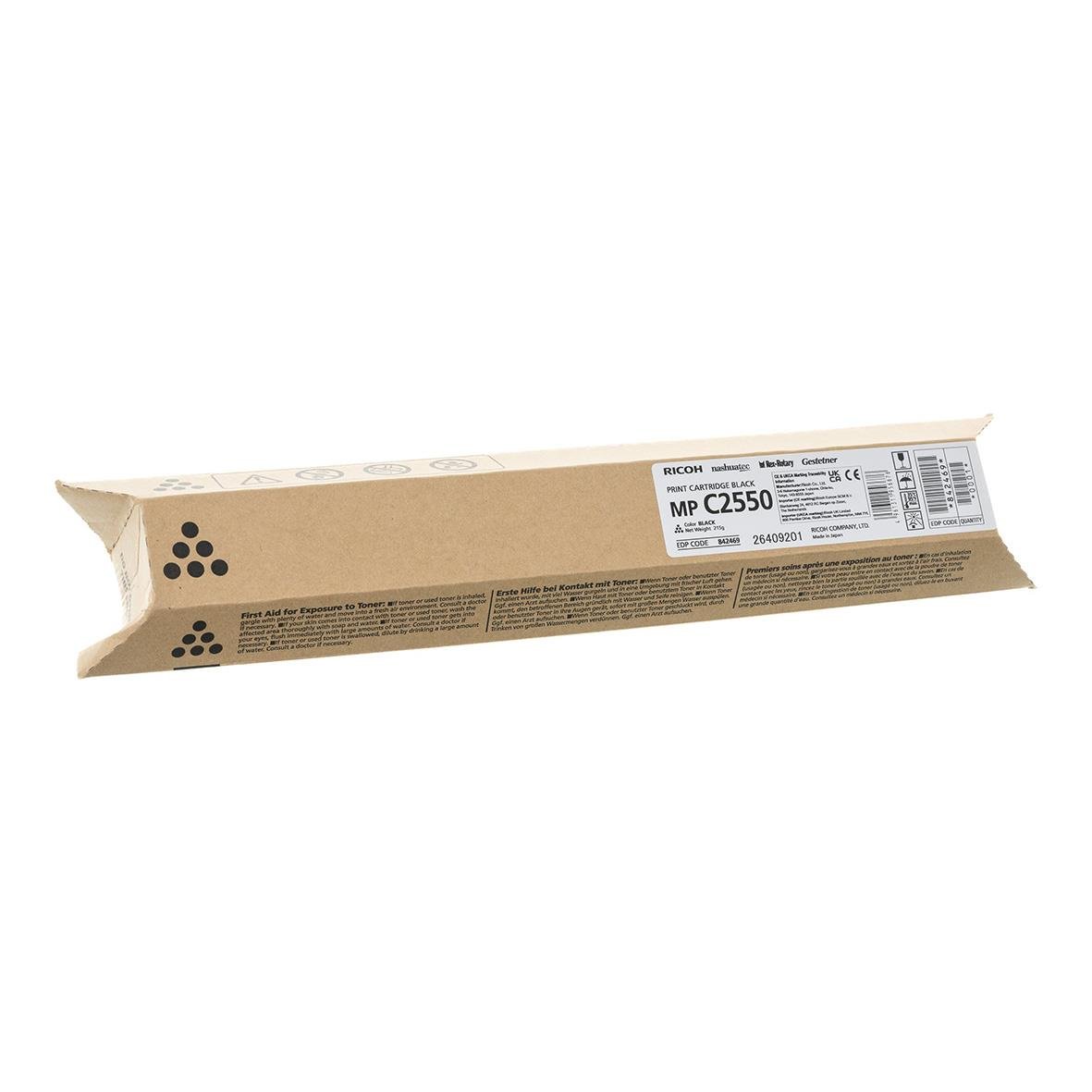 Svart lasertoner Ricoh 841196 i kartong för skrivare