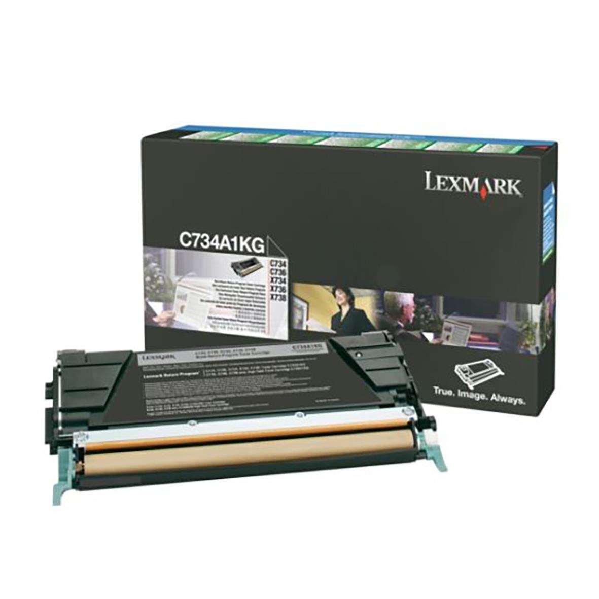 Lasertoner för Lexmark 8000 C734A1KG svart med box
