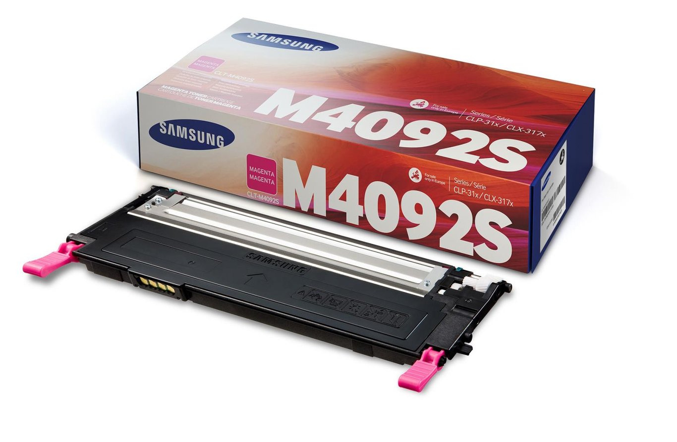 Lasertoner Samsung CLT-M4092S Magenta och förpackning