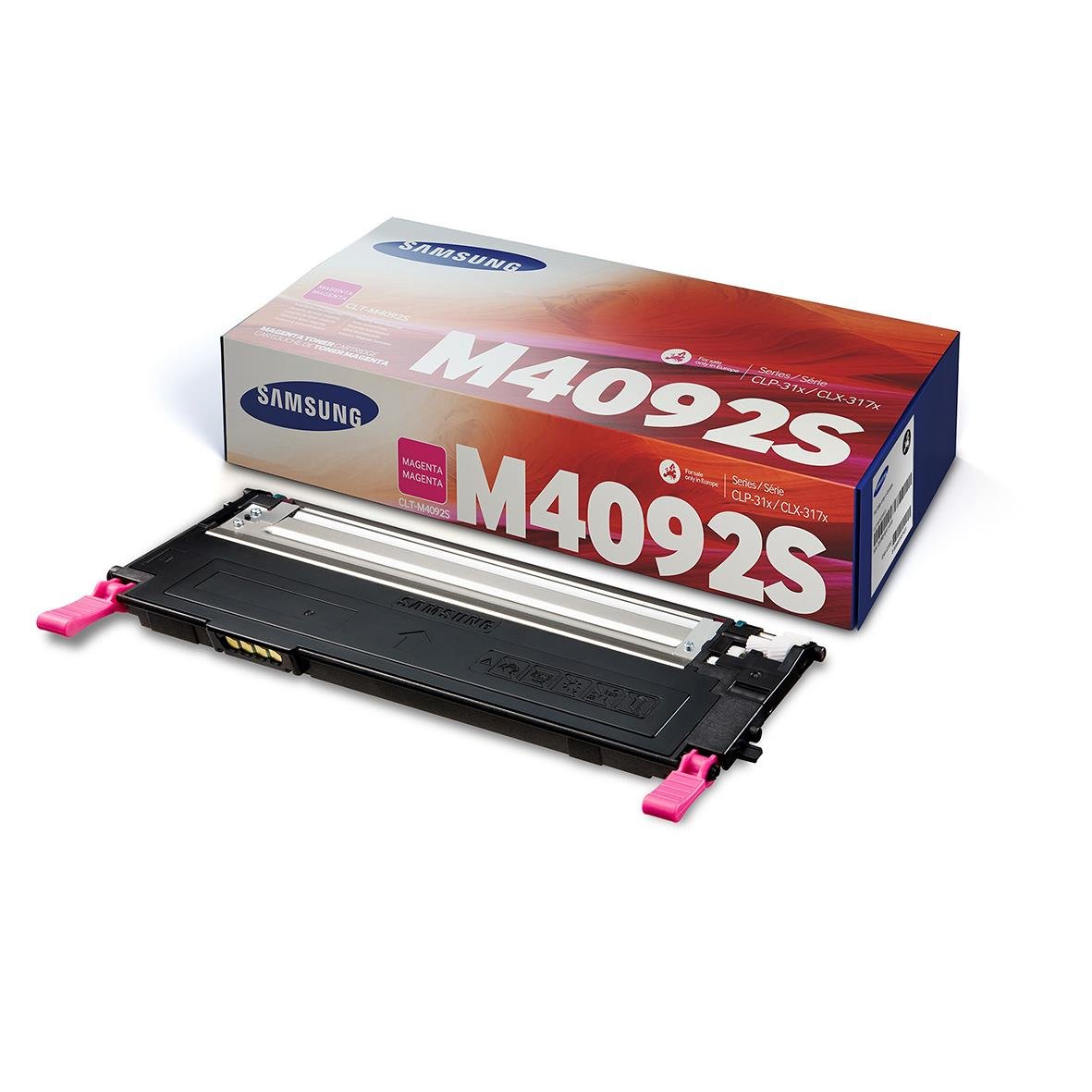 Lasertoner Samsung CLT-M4092S Magenta och förpackning