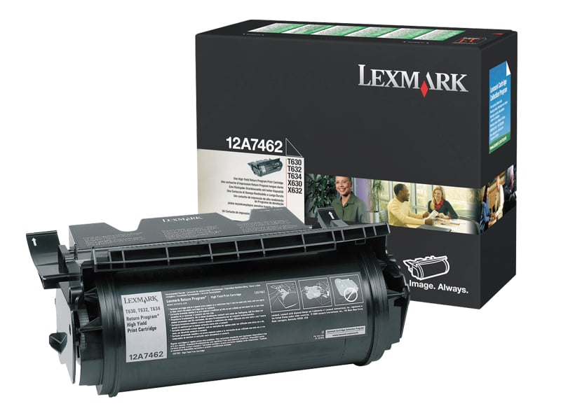 Lasertoner för Lexmark 21000, modell 12A7462, i svart toner
