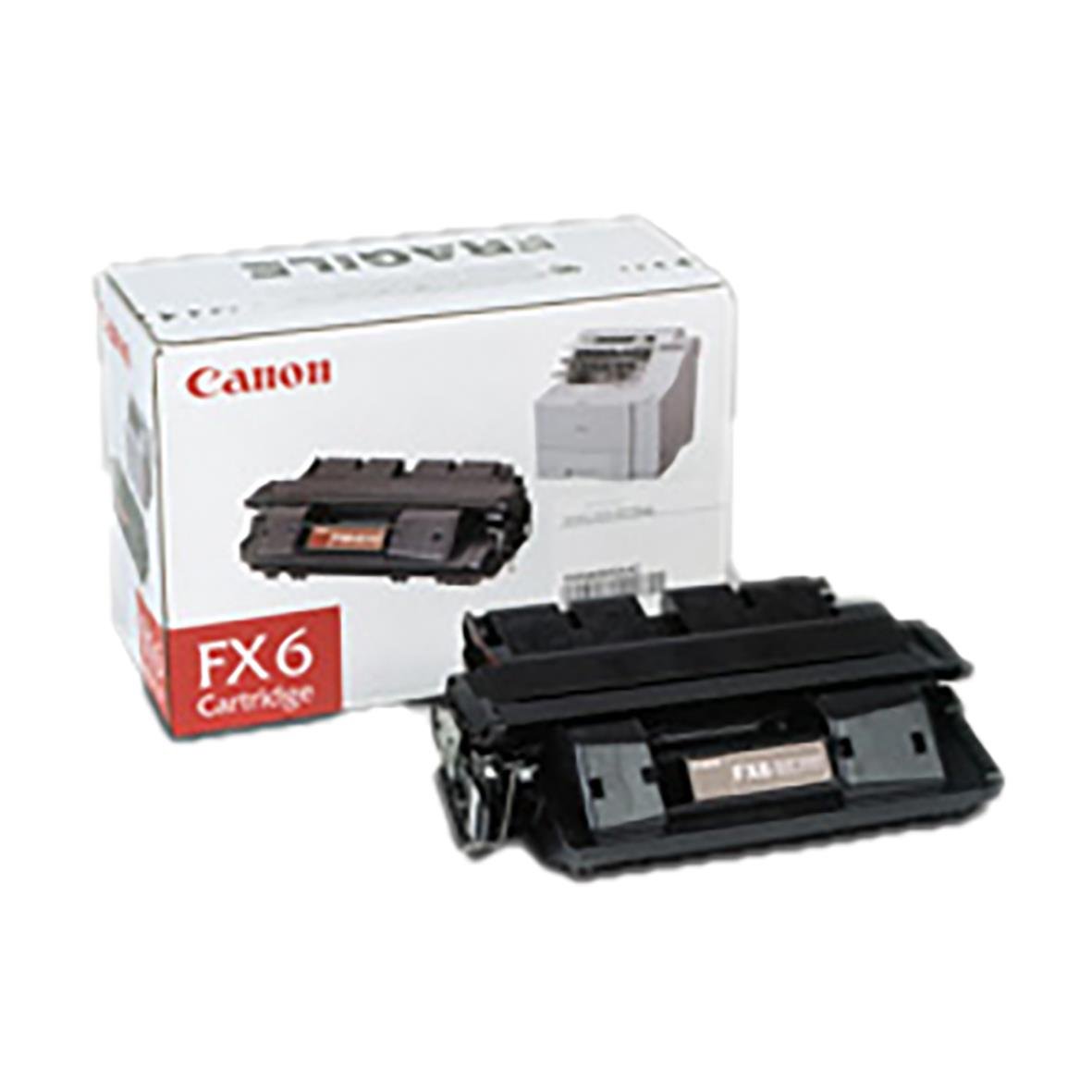 Lasertoner Canon FX-6 1559A003 visas med förpackning och toner