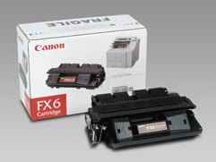 Lasertoner Canon FX-6 1559A003 visas med förpackning och toner