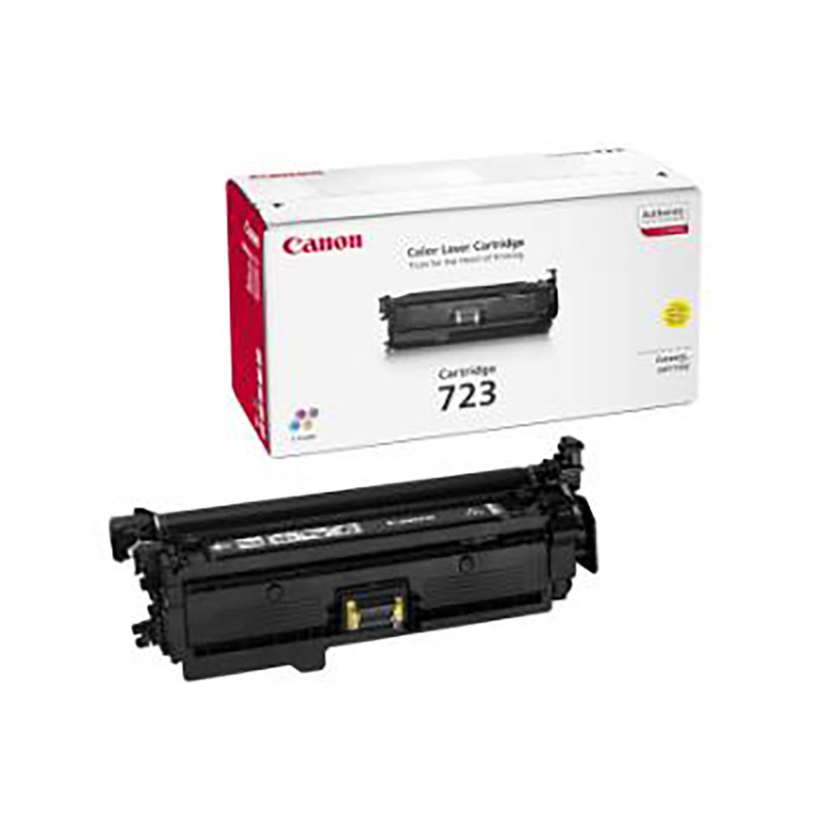 Canon CRG 723 gul laserpatron i svart tonerbehållare och originalförpackning