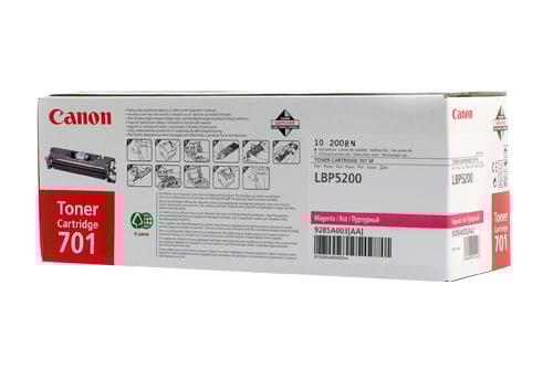 Magenta lasertoner Canon 701M 9285A003 i originalkartong