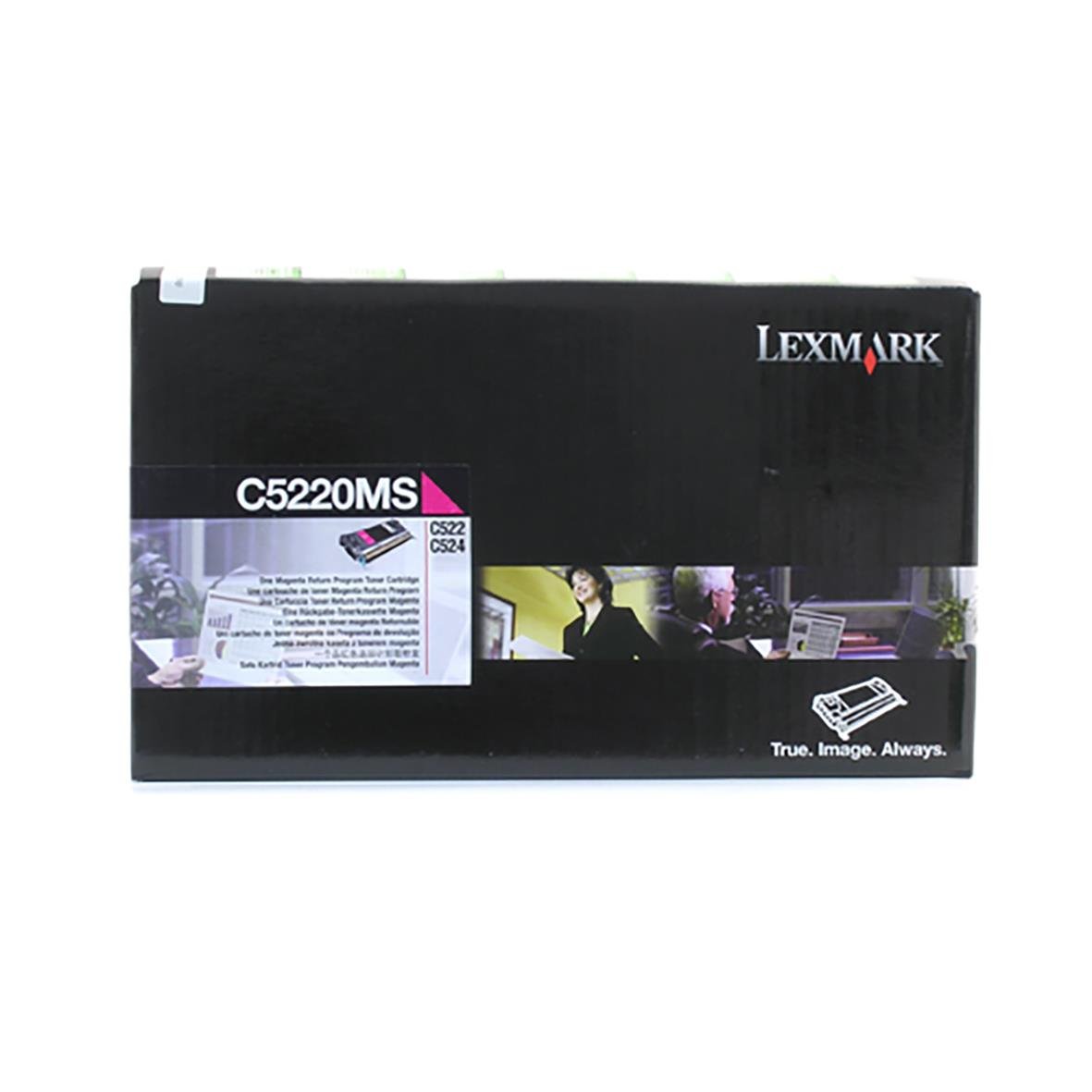 Magenta lasertoner för Lexmark C5220MS i svart förpackning