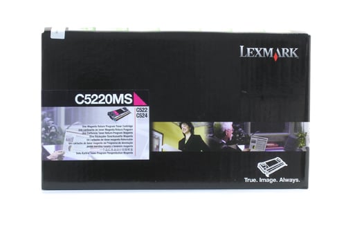 Magenta lasertoner för Lexmark C5220MS i svart förpackning