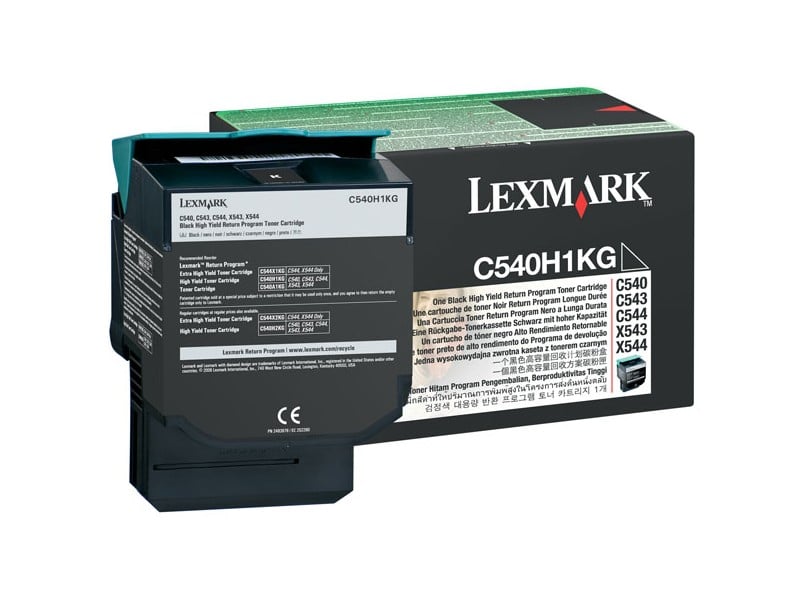 Lasertoner Lexmark 2500 Sidor C540H1KG Svart 27040400