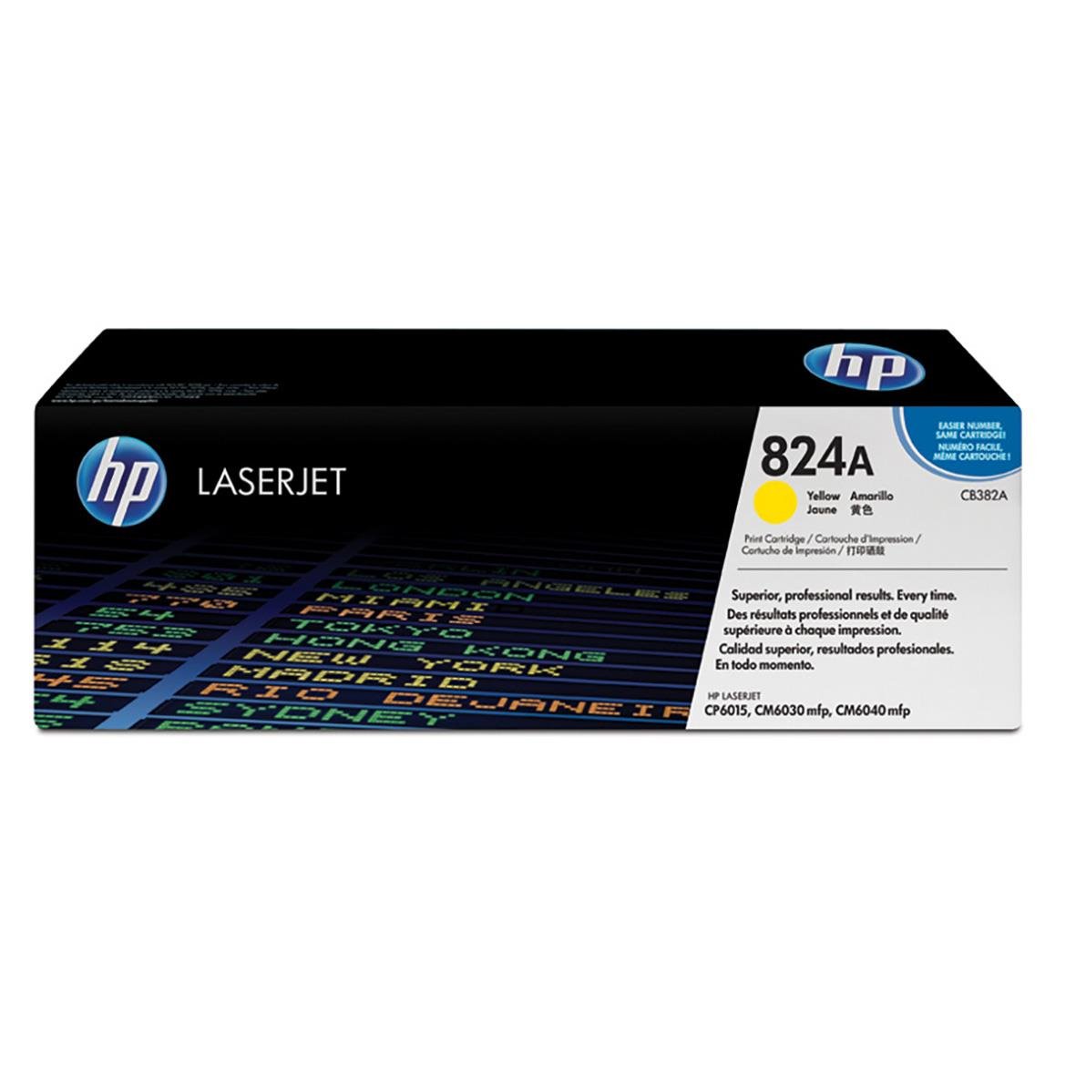 HP Lasertoner 382A CB382A gul för skrivare, svart och gult färg, för professionellt bruk