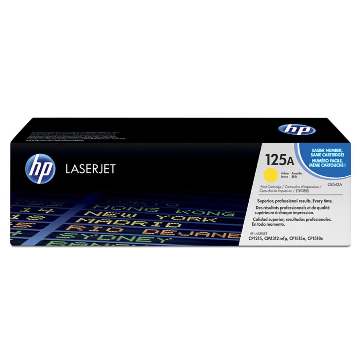 Gul laserpatron HP 125A CB542A för skrivare