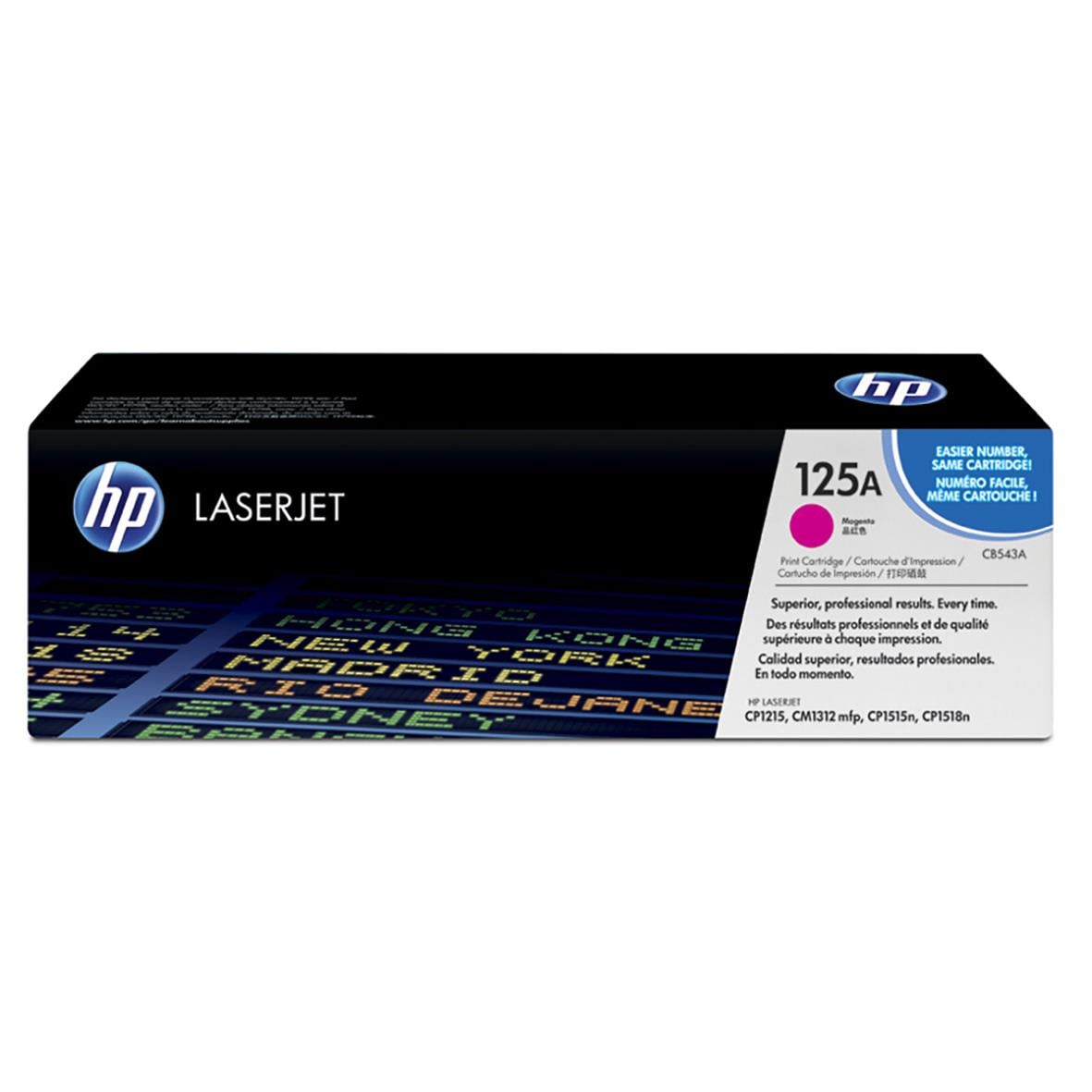 Magenta lasertoner HP 125A CB543A i svart för laserprinter