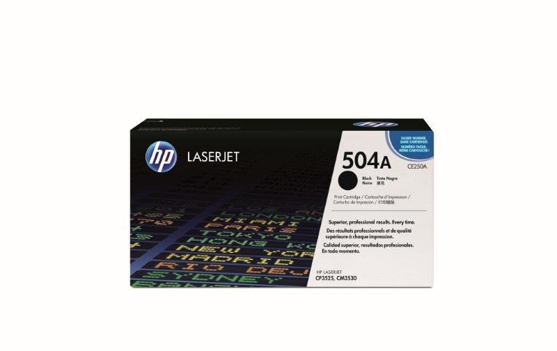 HP 504A lasertoner svart för 1200 sidor, CE250A