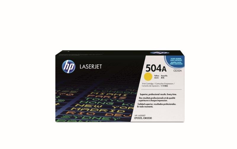 HP 504A lasertoner gul för 6900 sidor, CE252A