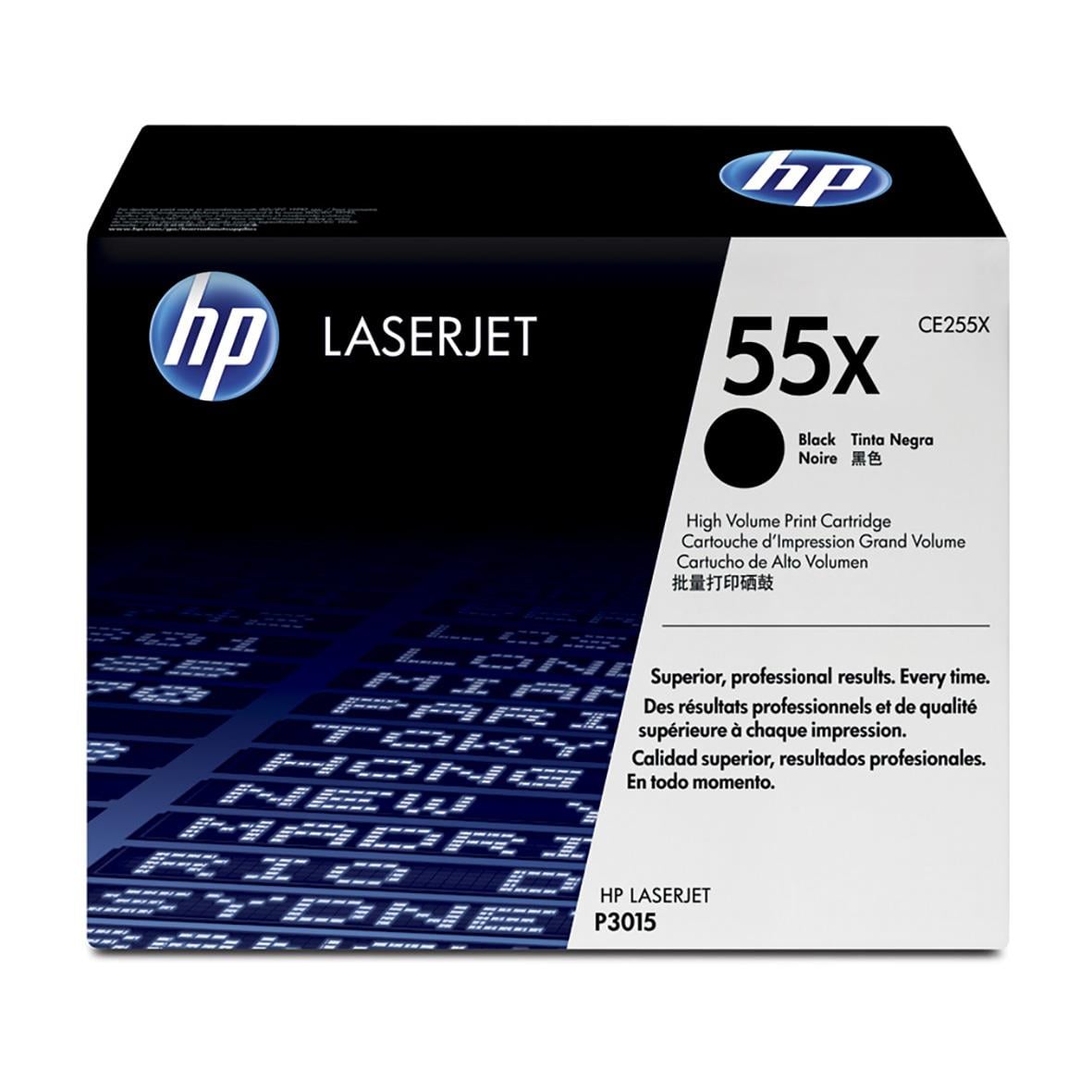 HP laser tonerkassett CE255X svart för HP 12500 med 55 000 sidor