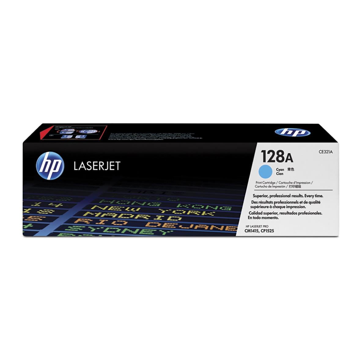 HP 128A cyan laser toner för 1300 sidor, CE321A