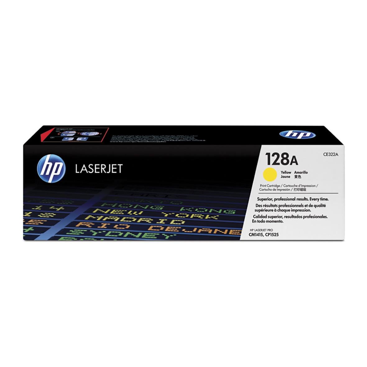 Gul laser tonerkassett HP 128A för 1300 sidor CE322A