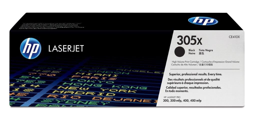 HP 305X CE410X svart lasertoner i förpackning