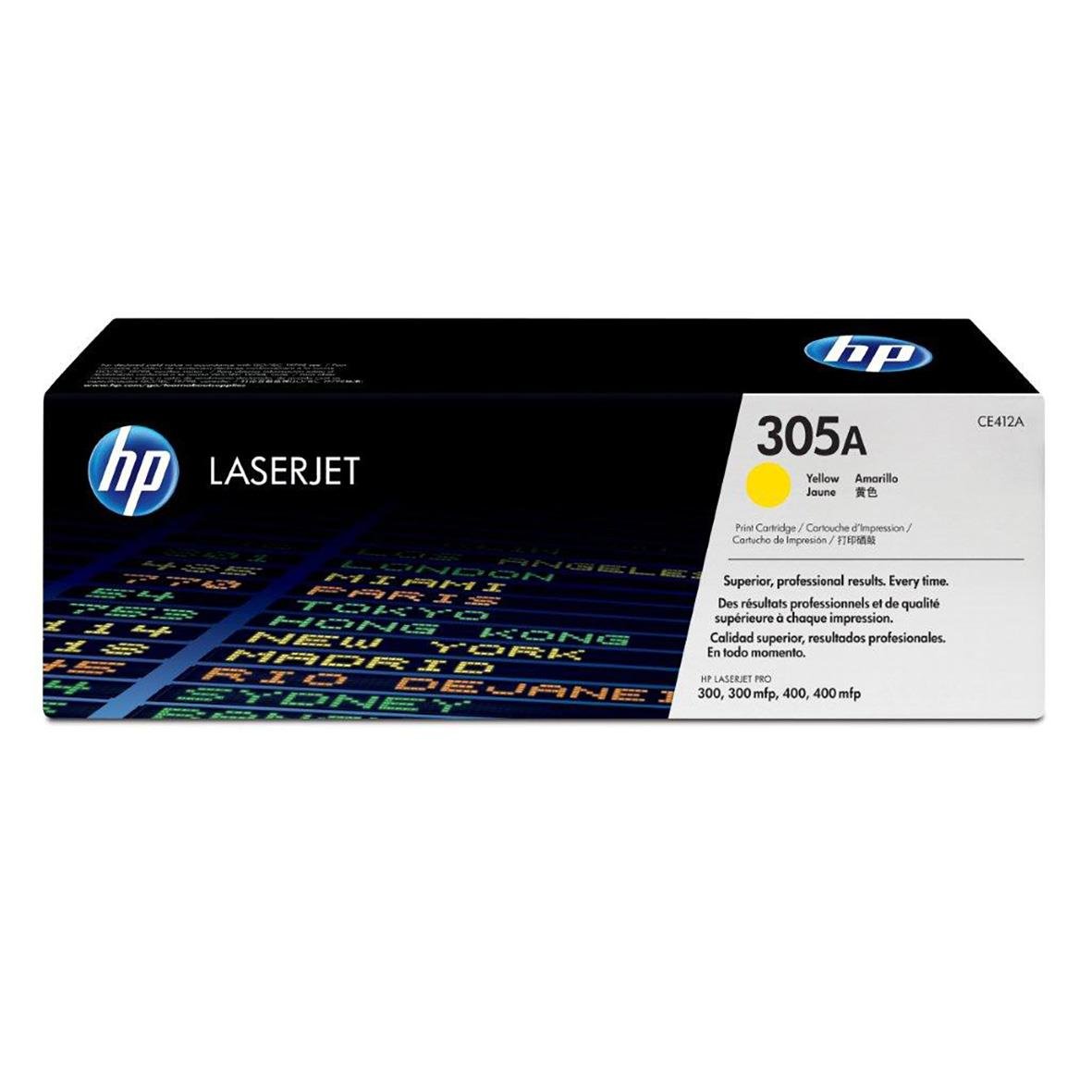 HP laser tonerkassett 305A gul för 2600 sidor