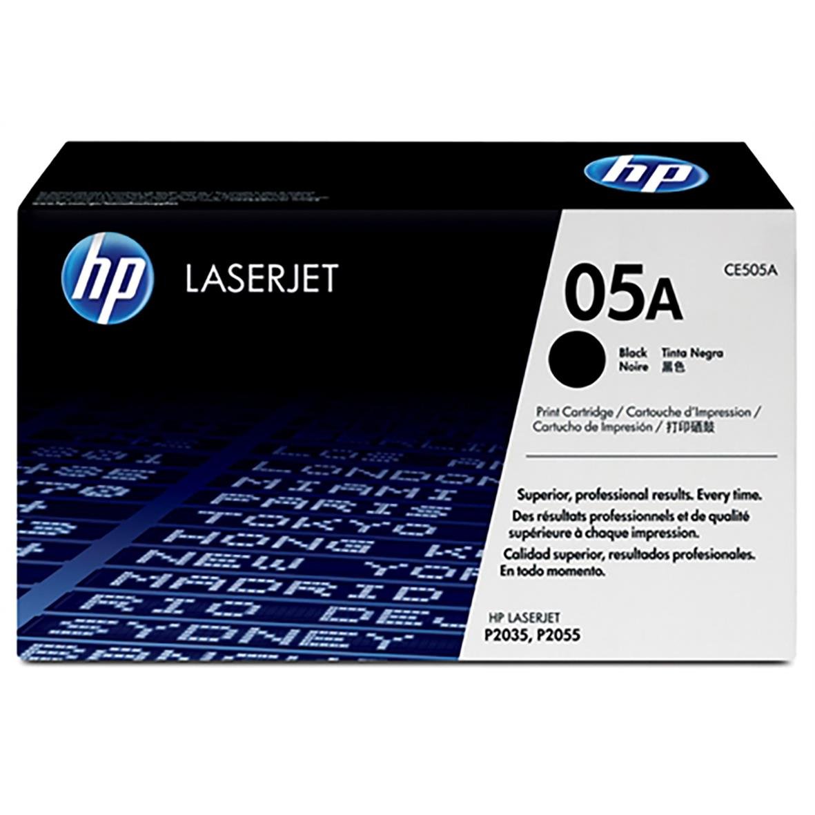 HP laserjon svart toner CE505A för HP 2300 skrivare