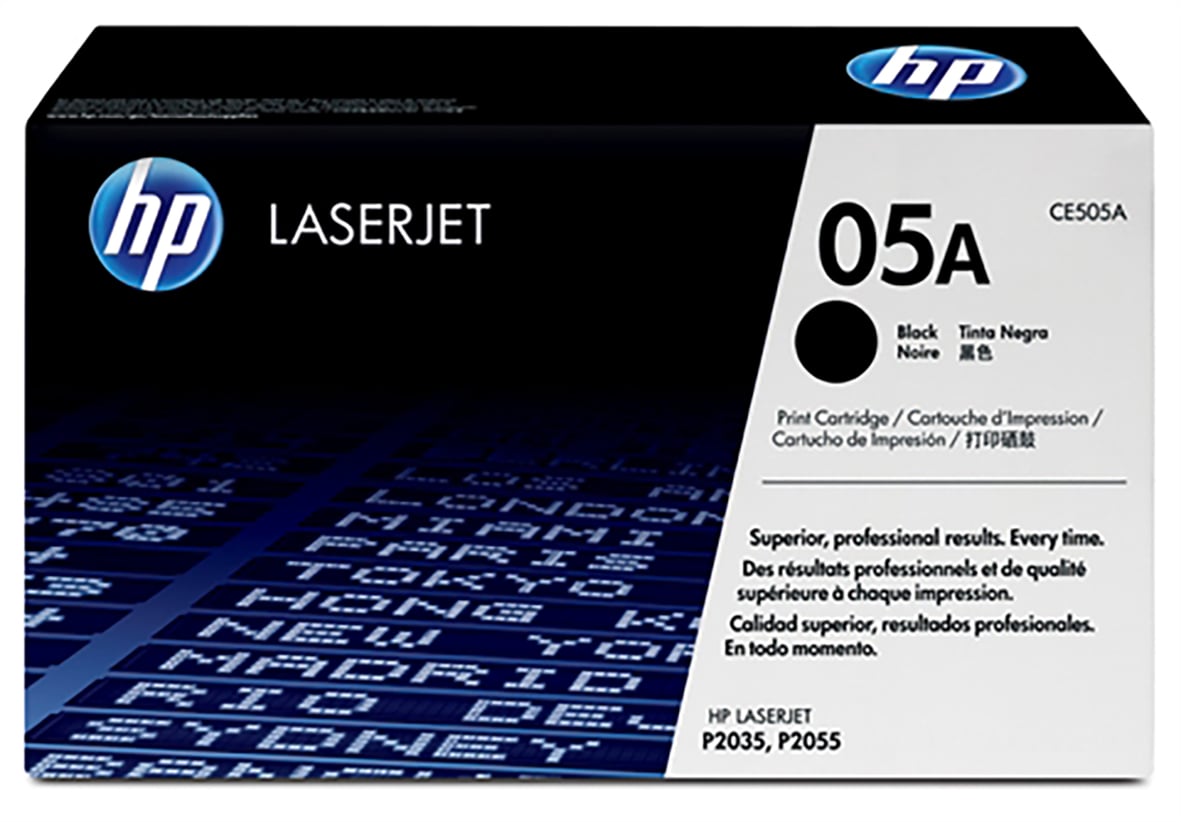 HP laserjon svart toner CE505A för HP 2300 skrivare