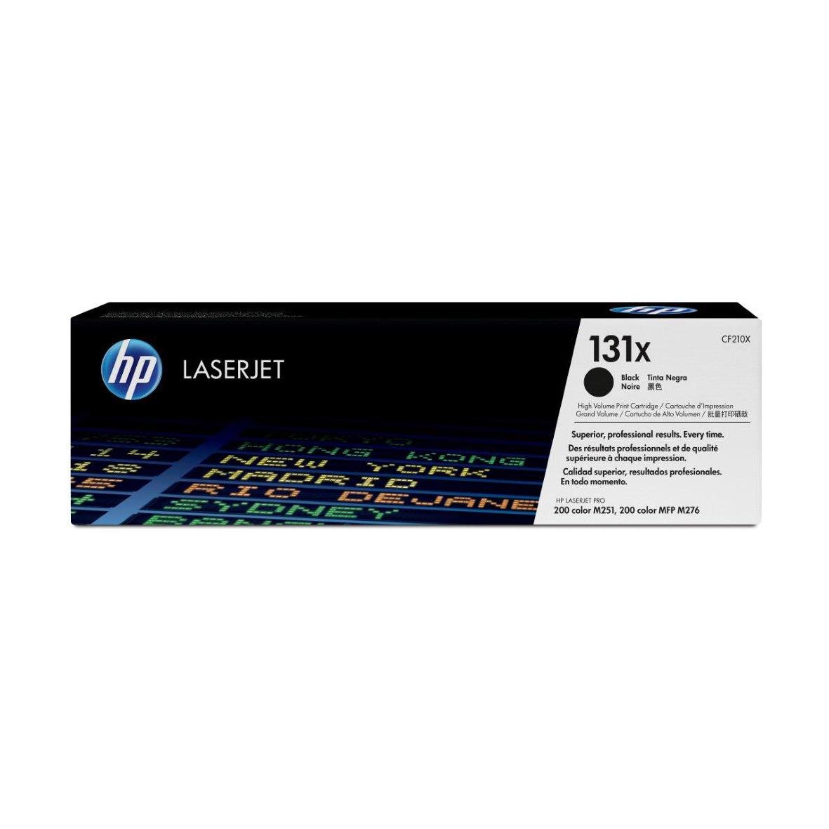 HP 131X svart lasertoner för 2400 sidor, CF210X, för skrivare