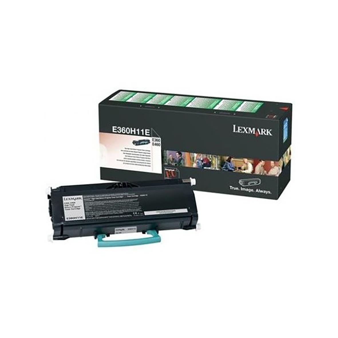 Lasertoner för Lexmark 9000sid E360H11E med förpackning och toner