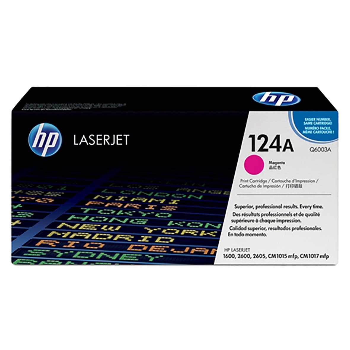 HP Lasertoner 124A Q6003A Magenta för skrivare