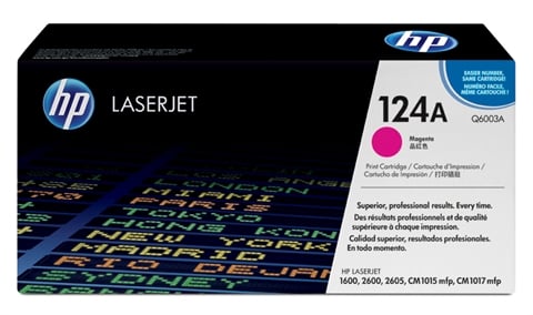 HP Lasertoner 124A Q6003A Magenta för skrivare