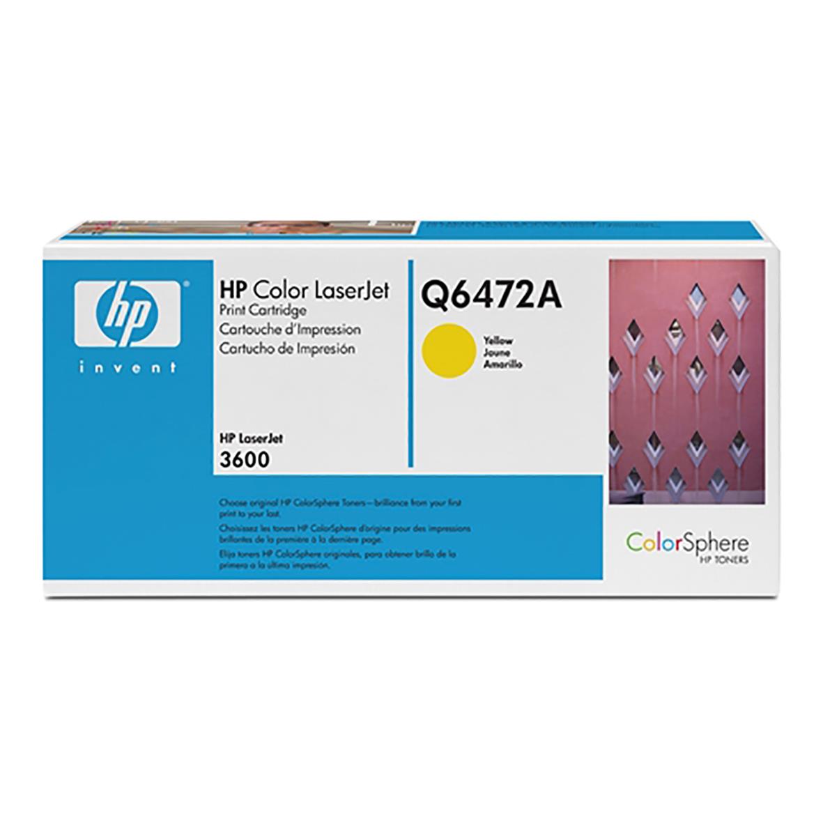 Gul laserpatron HP 72A Q6472A för HP skrivare