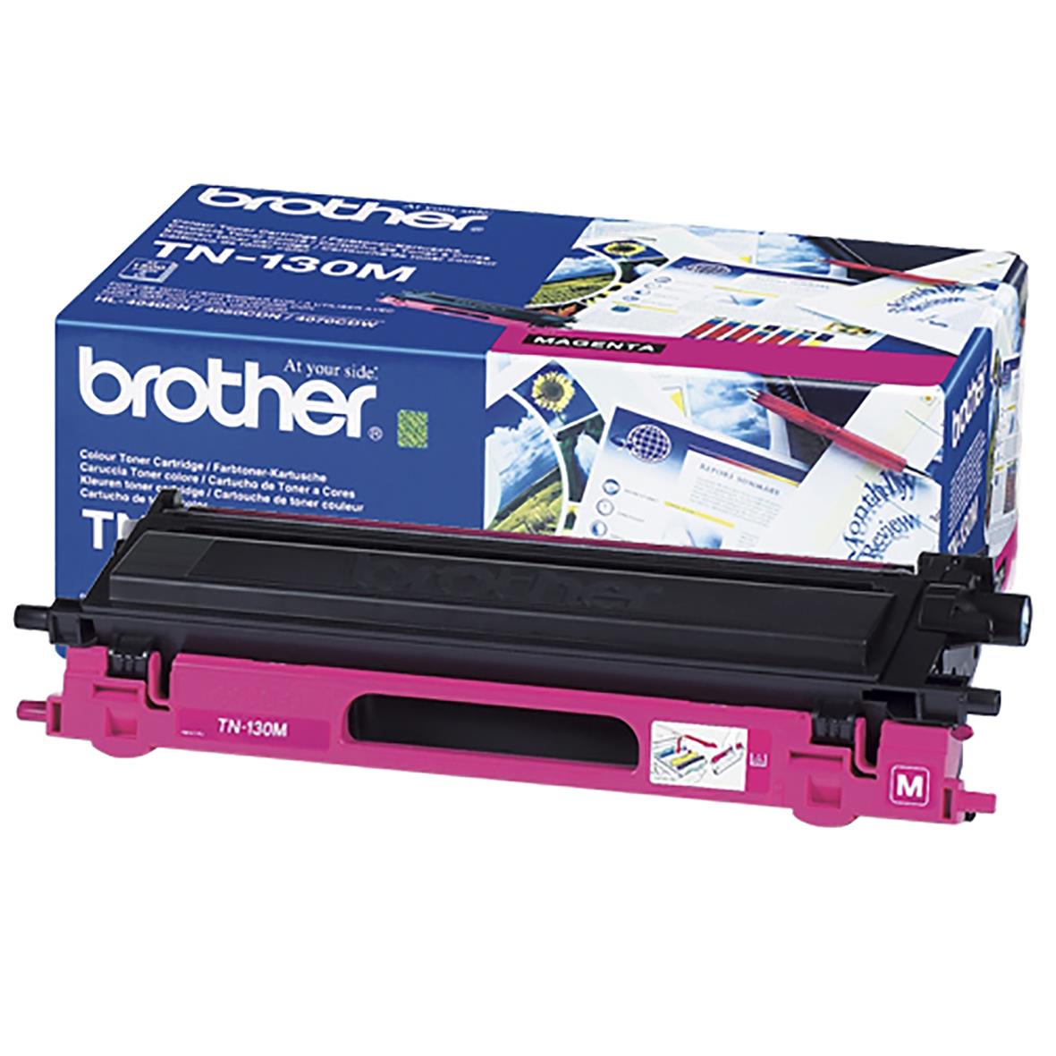 Lasertoner Brother TN130M magenta för 1500 sidor, i originalkartong