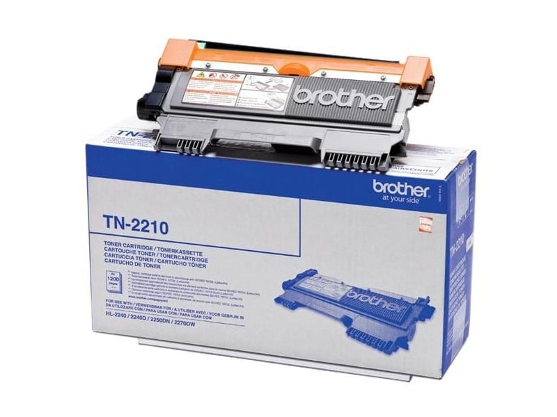 Lasertoner Brother 1200 Sidor TN2210 Svart