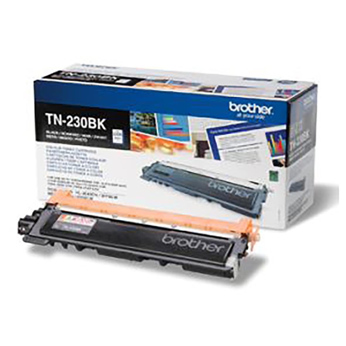 Svart lasertoner Brother TN230BK i förpackning