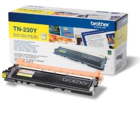 Gul laser toner Brother TN230Y för skrivare i originalförpackning