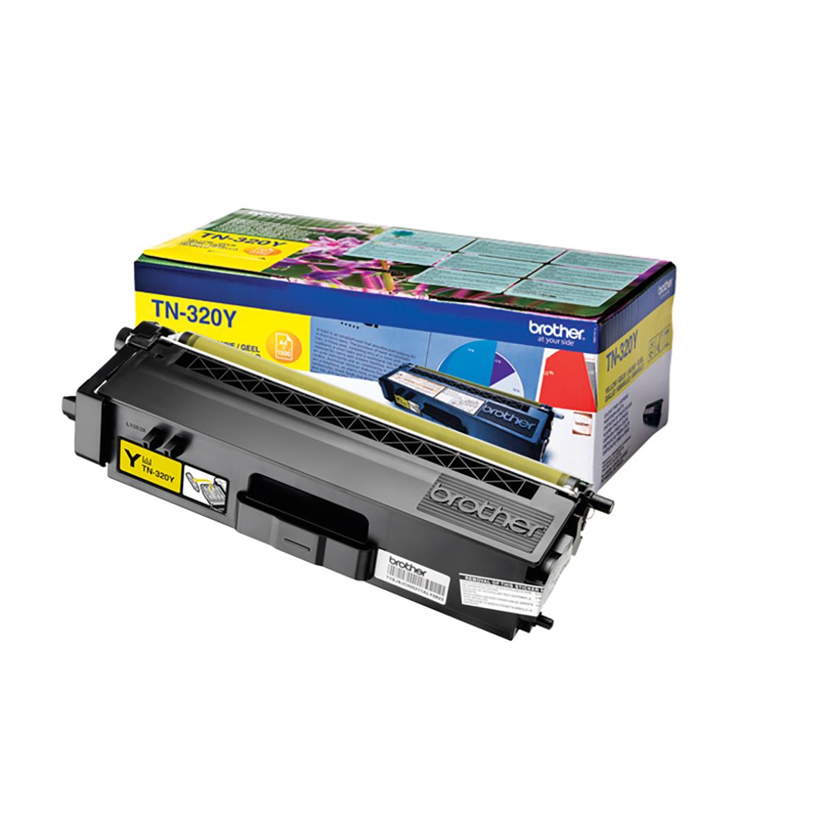 Gul laser tonerkassett Brother TN320Y för skrivare