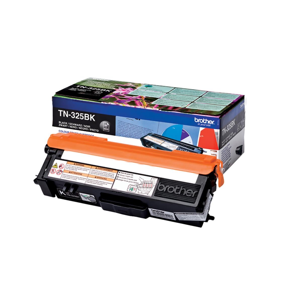 Svart laser toner Brother TN325BK i förpackning