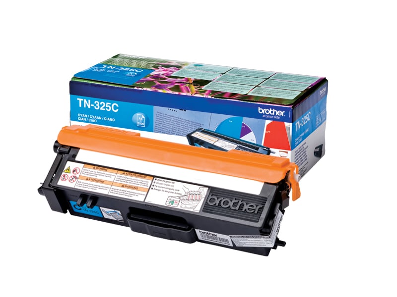 Cyan laser toner Brother TN325C i förpackning