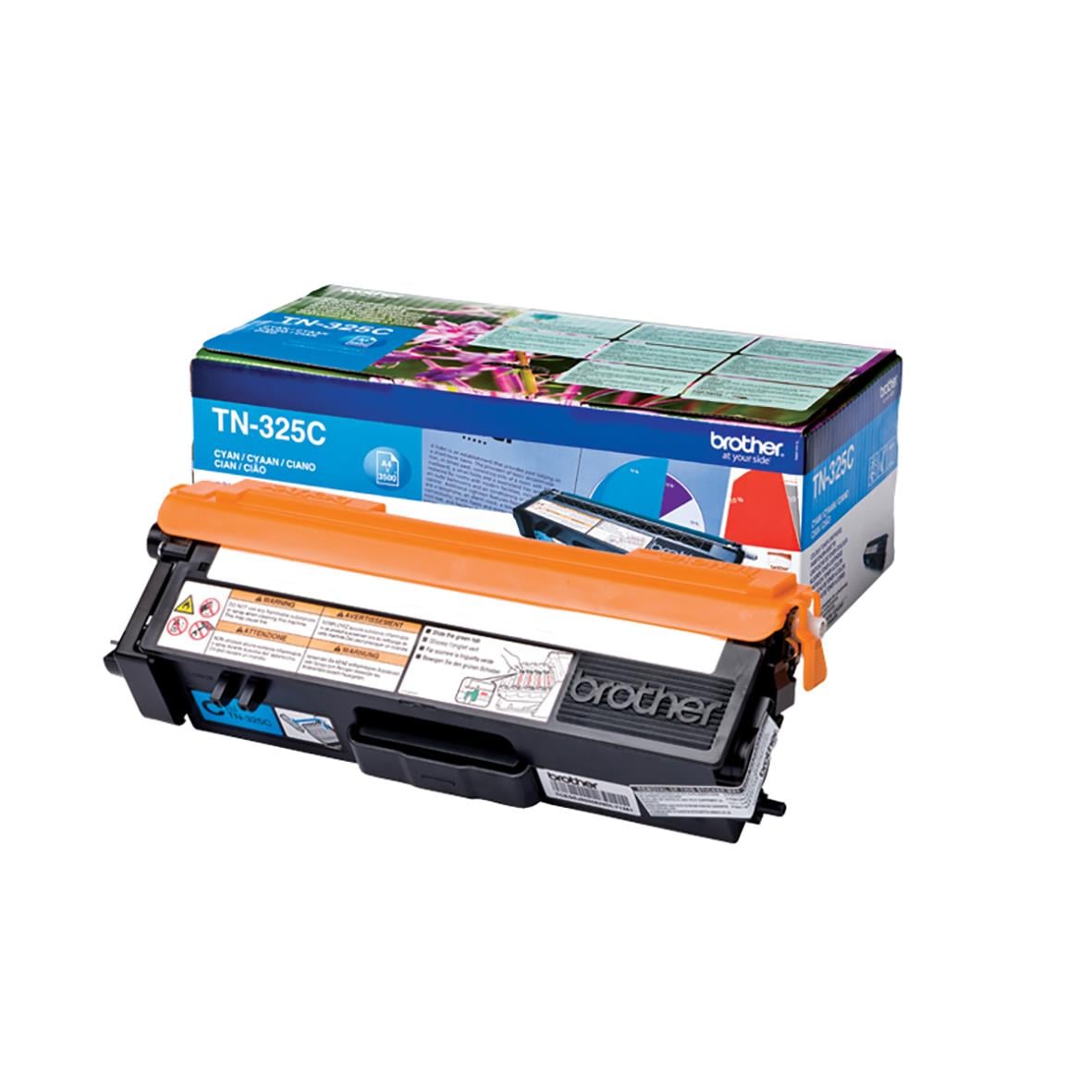 Cyan laser toner Brother TN325C i förpackning