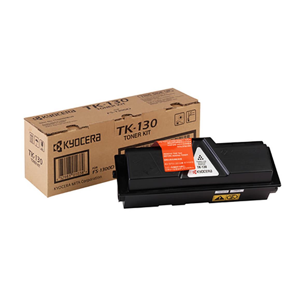 Lasertoner Kyocera TK-130 svart för 7200 sidor i originalkartong