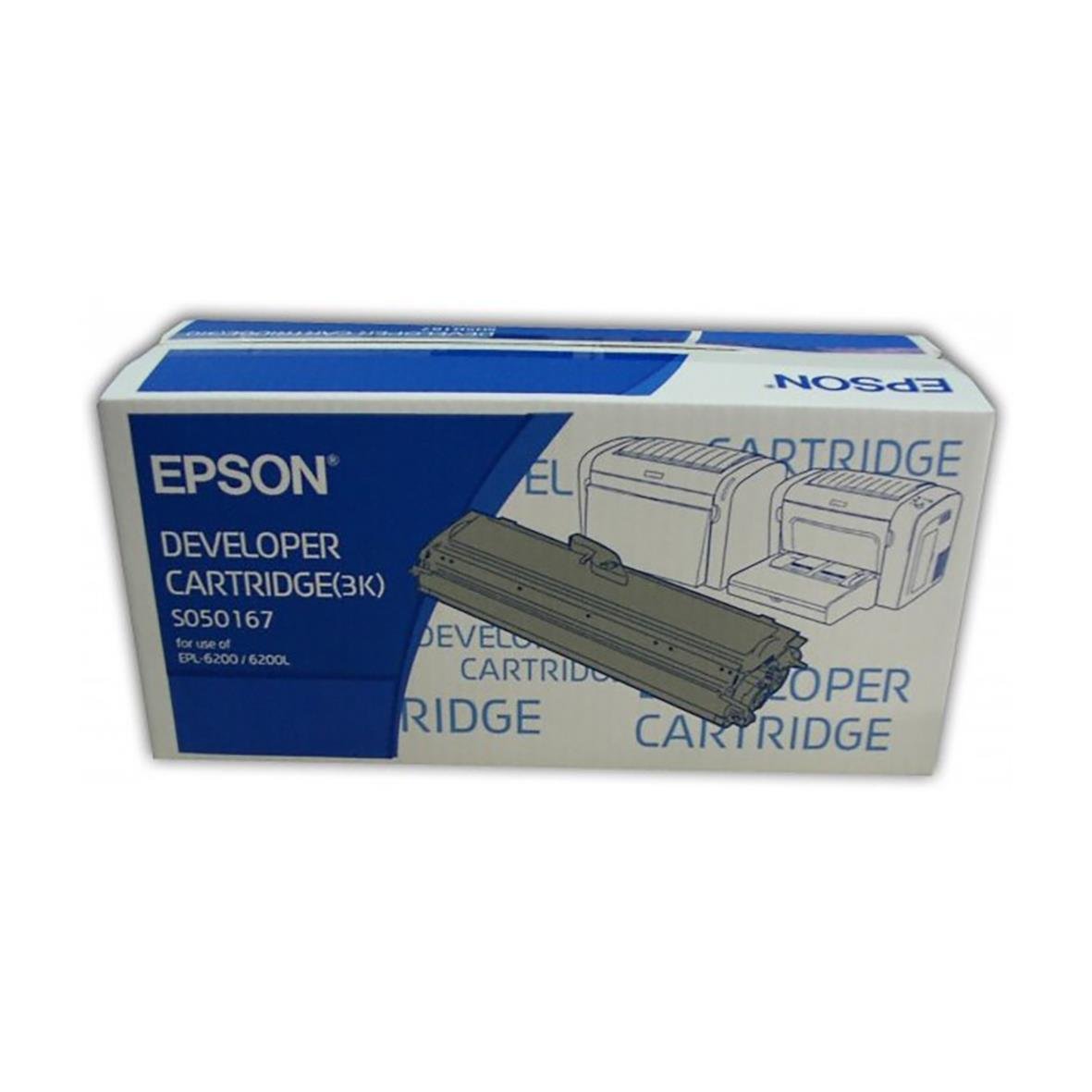 Epson C13S050167 laser tonerkassett i blå och vit för skrivare