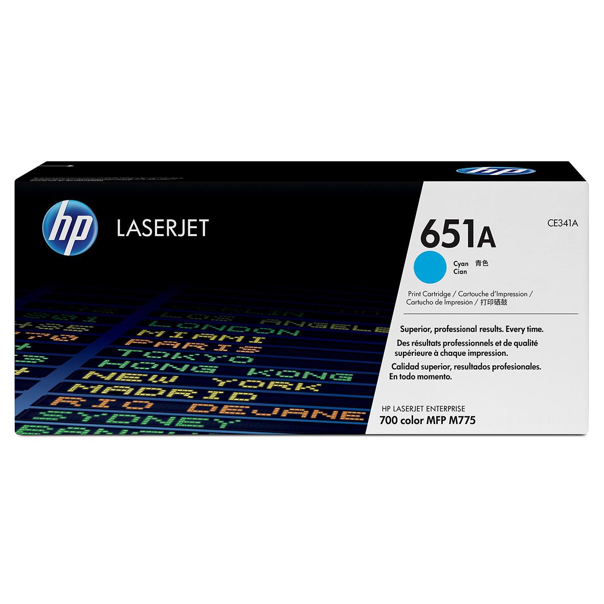 HP 651A Cyan laser toner, för skrivare, förpackning