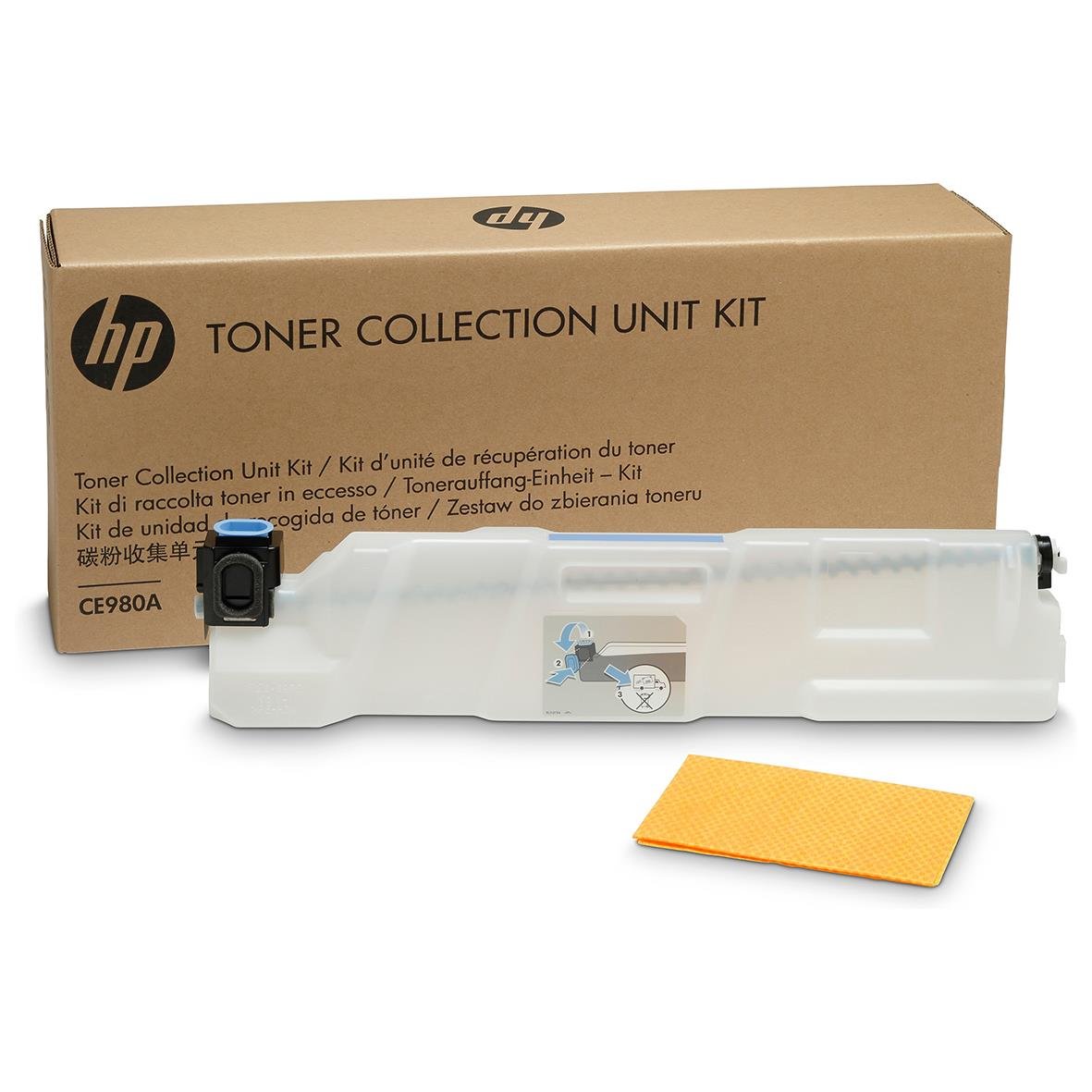 HP toner samlingsenhet kit CE980A med färgfilter och förpackning
